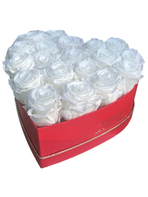 Roses That Last a Year in a Medium Red Heart Shaped Box